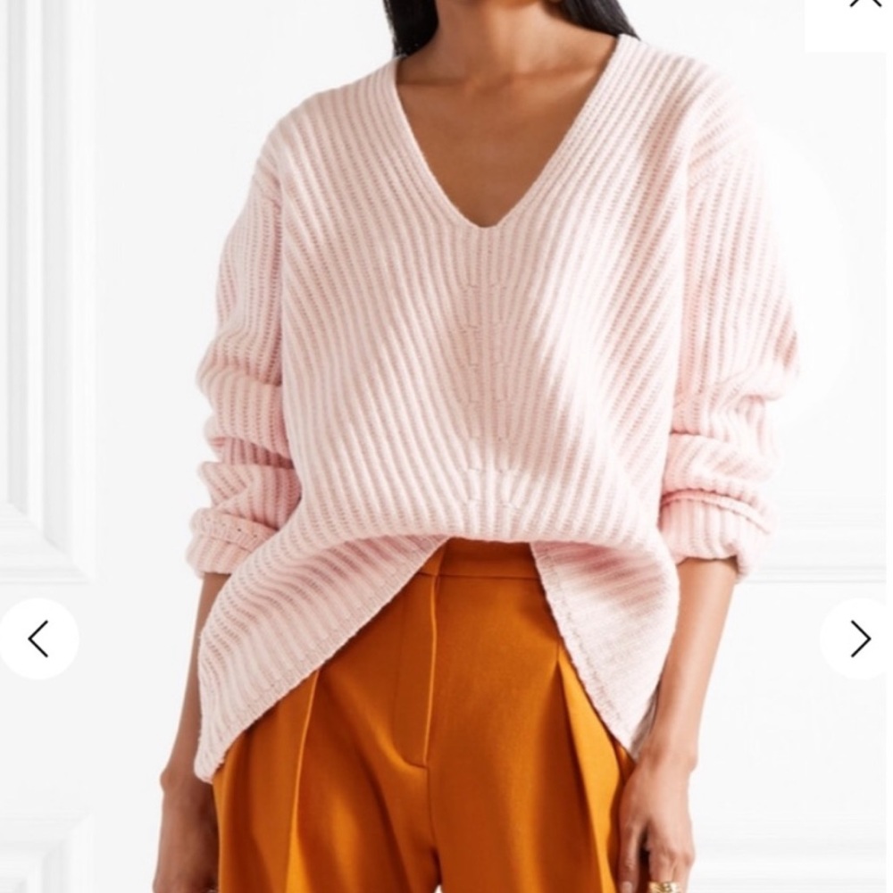 Acne Studio Pink V-Neck Sweater